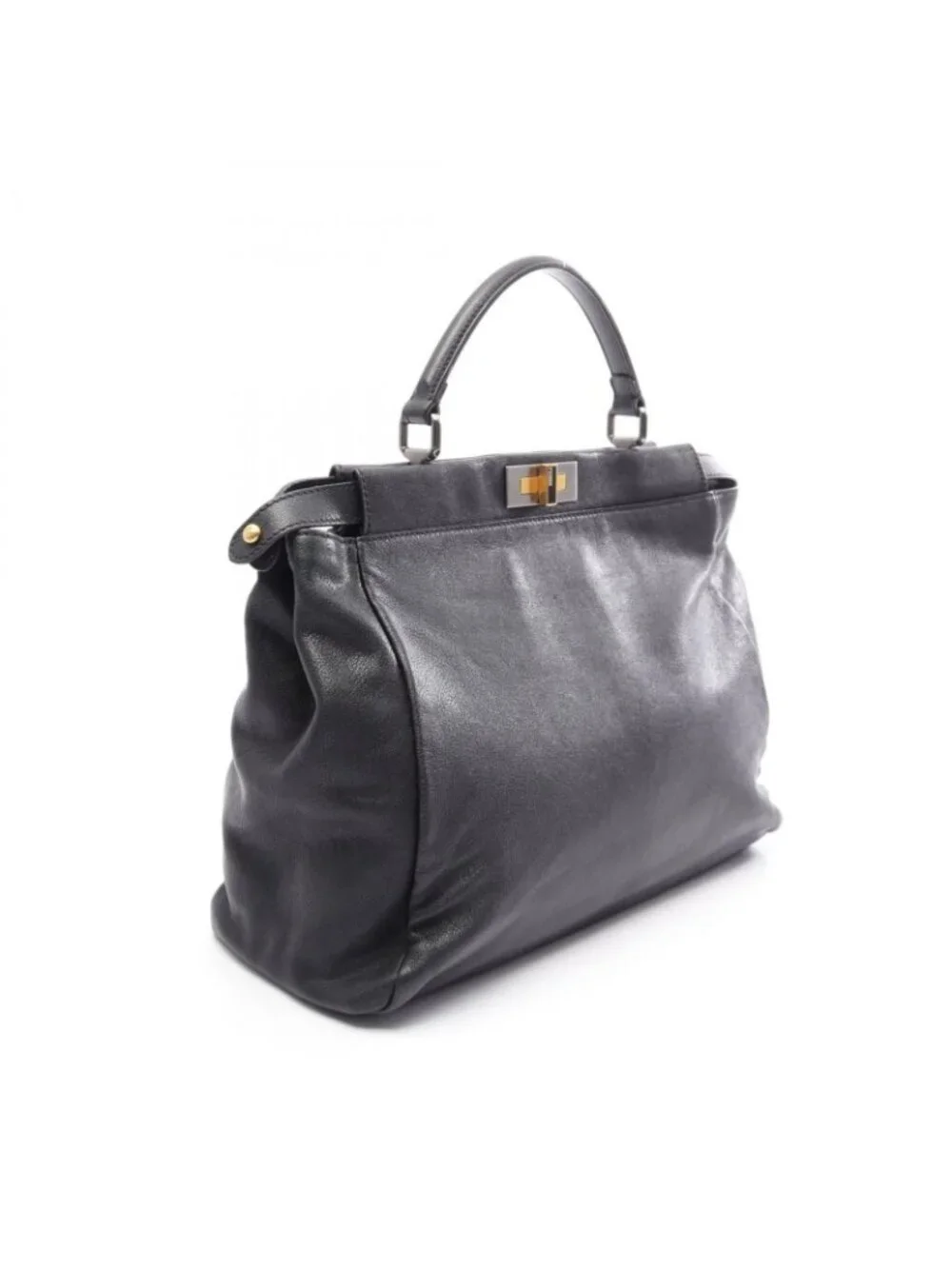 Fendi Handbag Peekaboo Large 2-Way Black Leather